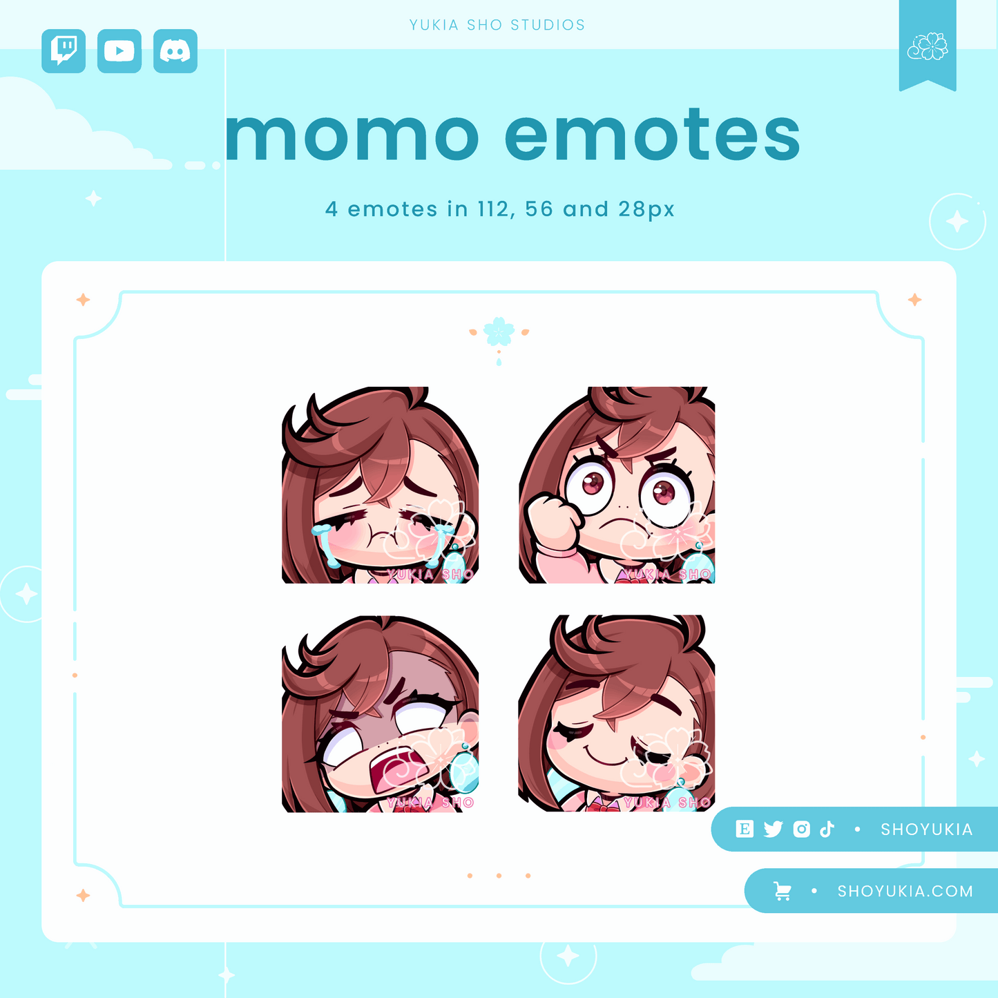 DDD Momo Emotes - Yukia Sho Studios Ltd.