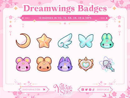 Badges d'abonnement au masque Kitsune pour Twitch/YouTube/Discord