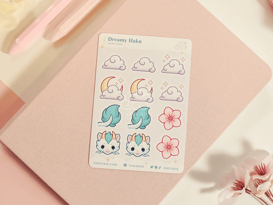 Dreamy Haku Mini Sticker Sheet - Yukia Sho Studios Ltd.