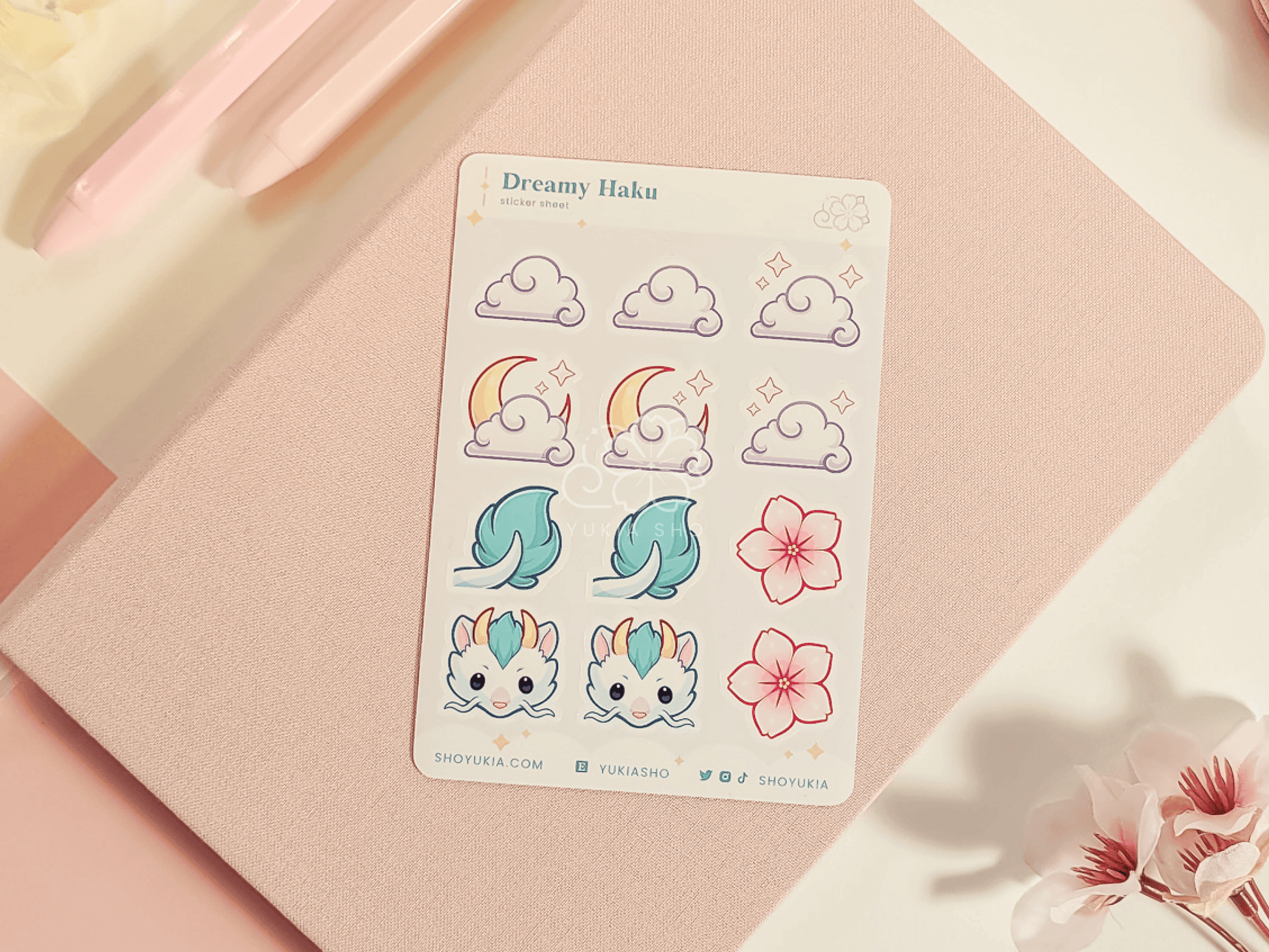 Dreamy Haku Mini Sticker Sheet - Yukia Sho Studios Ltd.