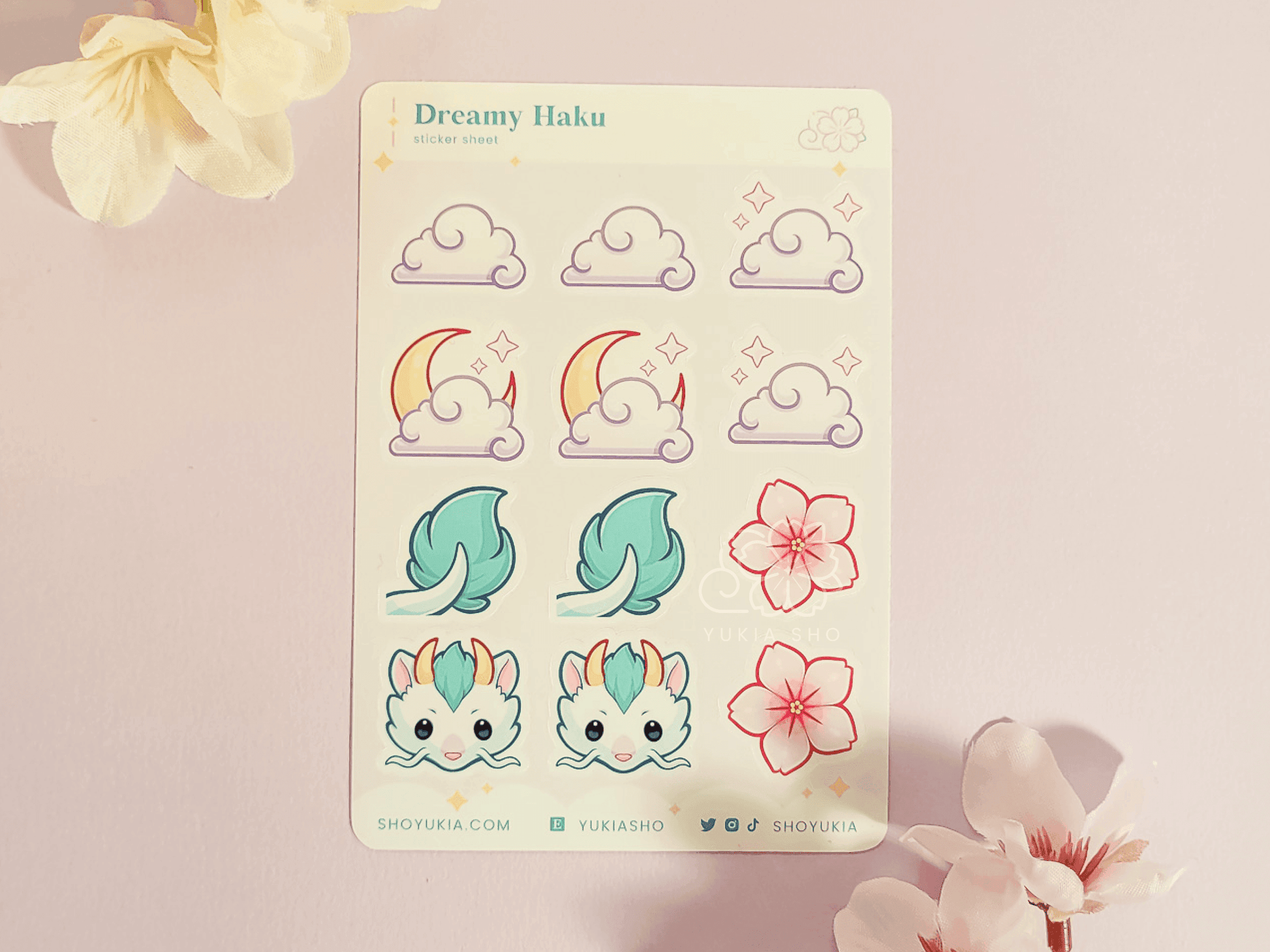 Dreamy Haku Mini Sticker Sheet - Yukia Sho Studios Ltd.