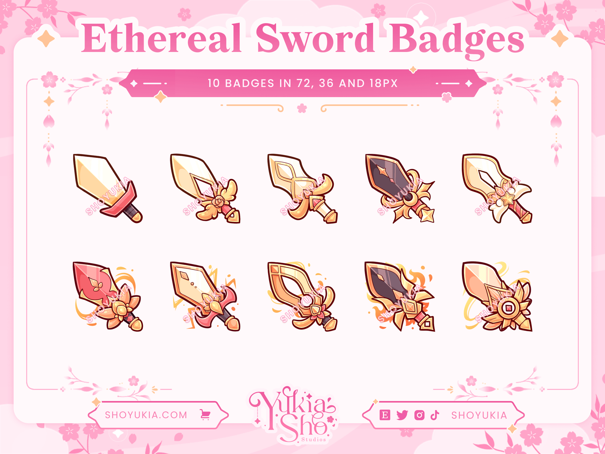 Ethereal Sword Sub Badges - Yukia Sho Studios Ltd.