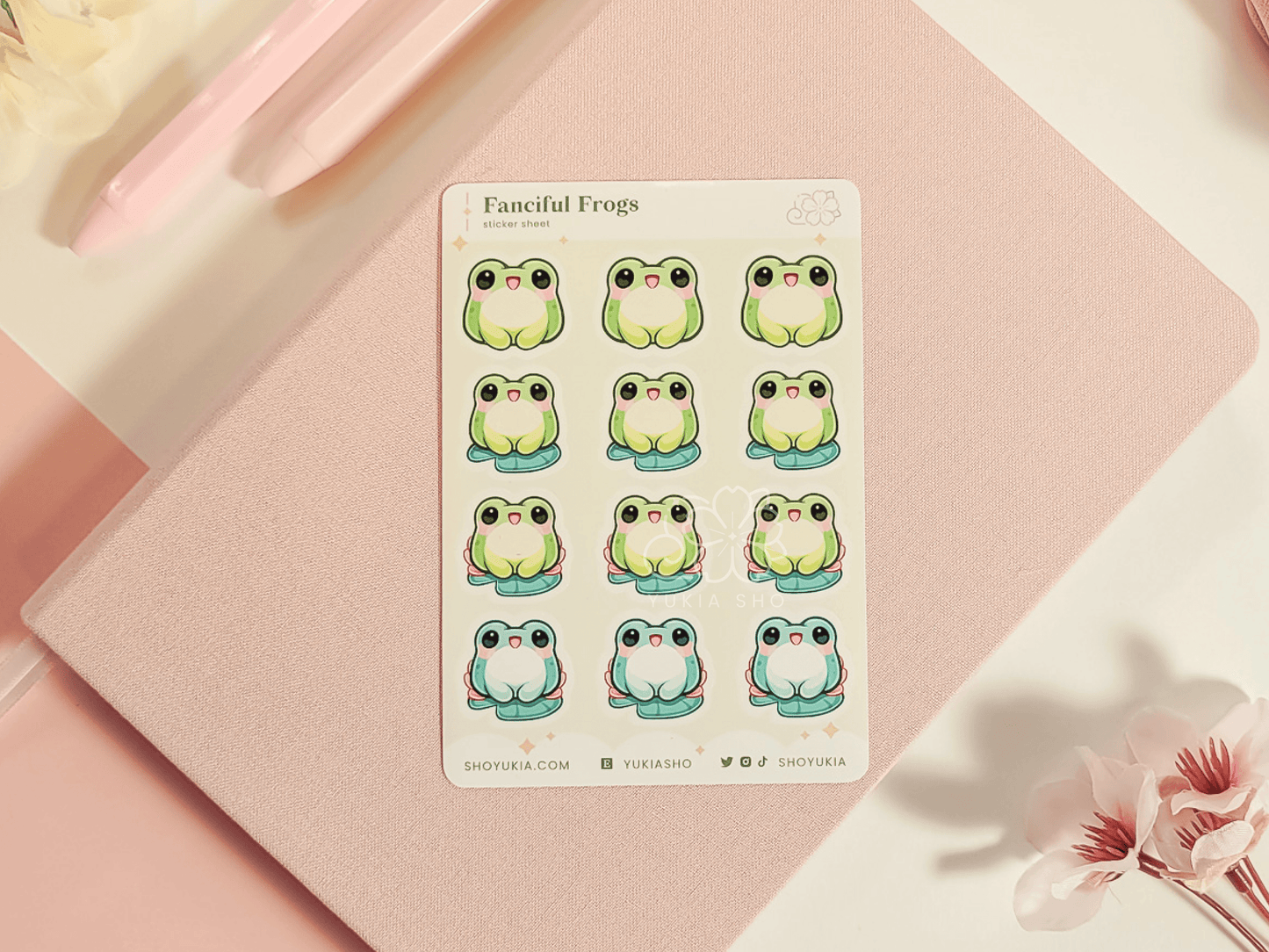 Fanciful Frogs Mini Sticker Sheet - Yukia Sho Studios