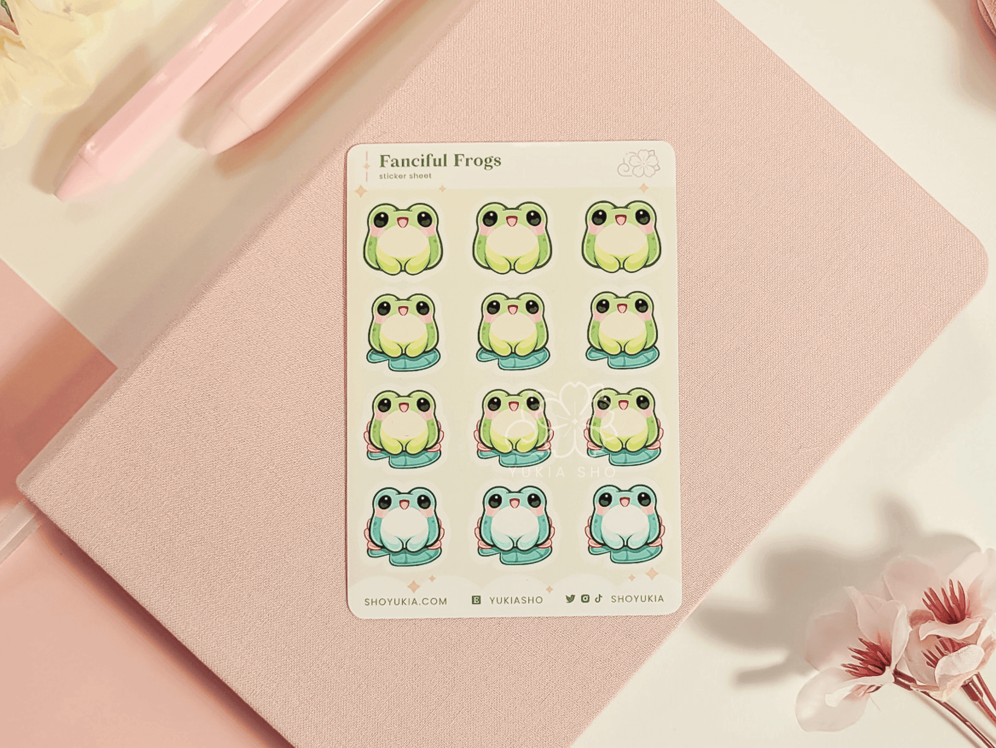 Fanciful Frogs Mini Sticker Sheet - Yukia Sho Studios Ltd.