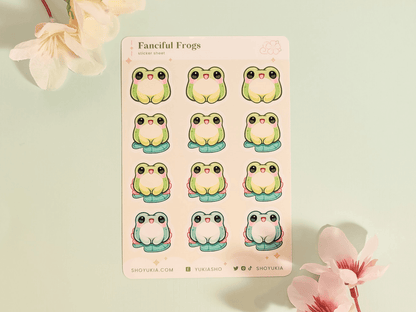 Fanciful Frogs Mini Sticker Sheet - Yukia Sho Studios