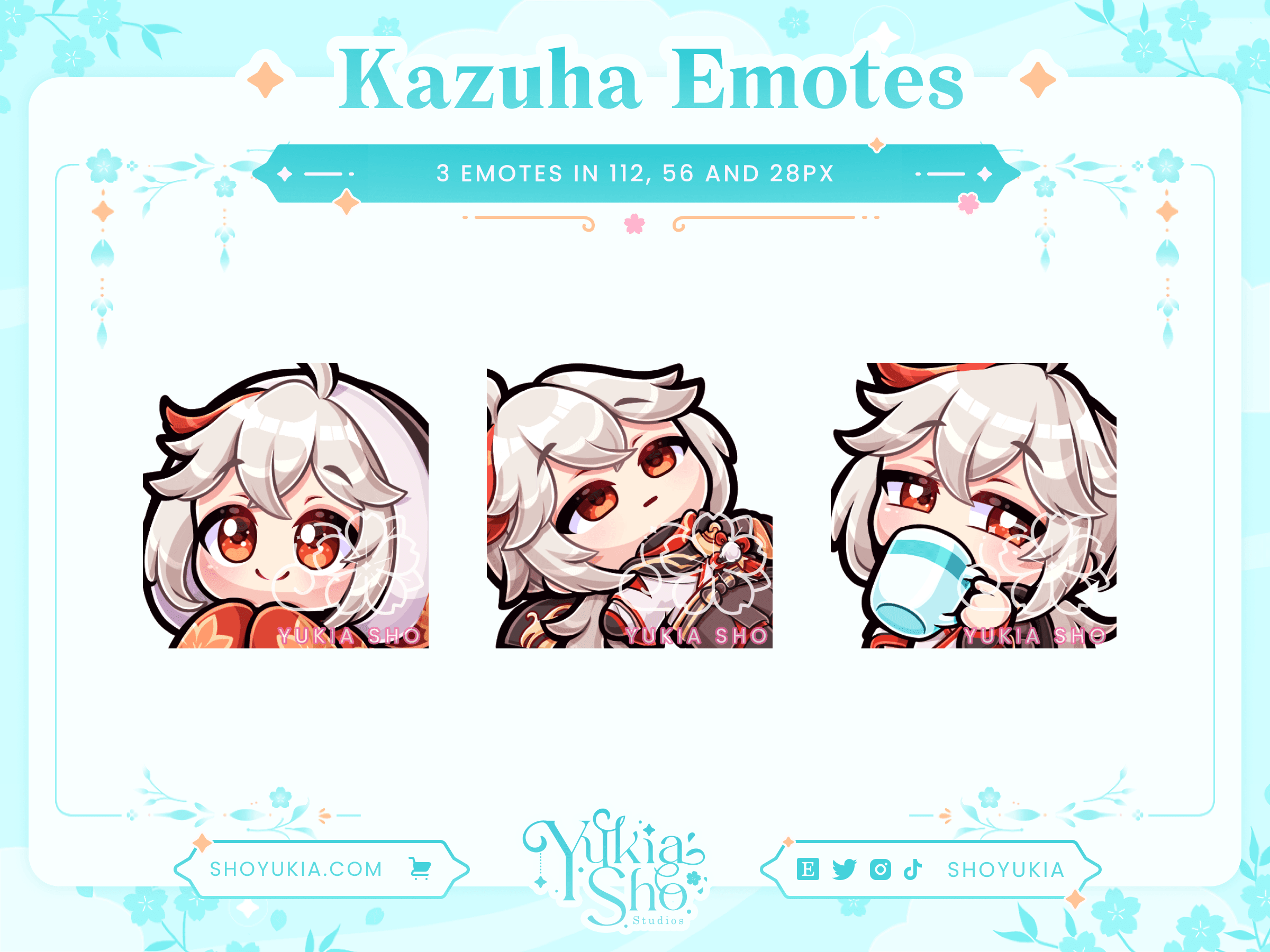 Genshin Impact Kazuha Twitch Emotes – Yukia Sho Studios Ltd.