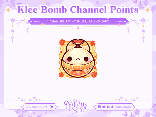 Genshin Impact Klee Bunny Bomb Channel Points - Yukia Sho Studios Ltd.