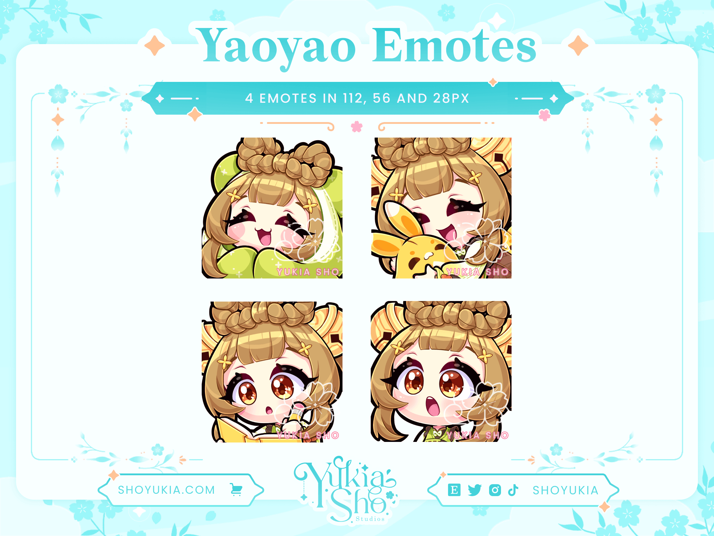 Genshin Impact Yaoyao Twitch Emotes – Yukia Sho Studios Ltd.