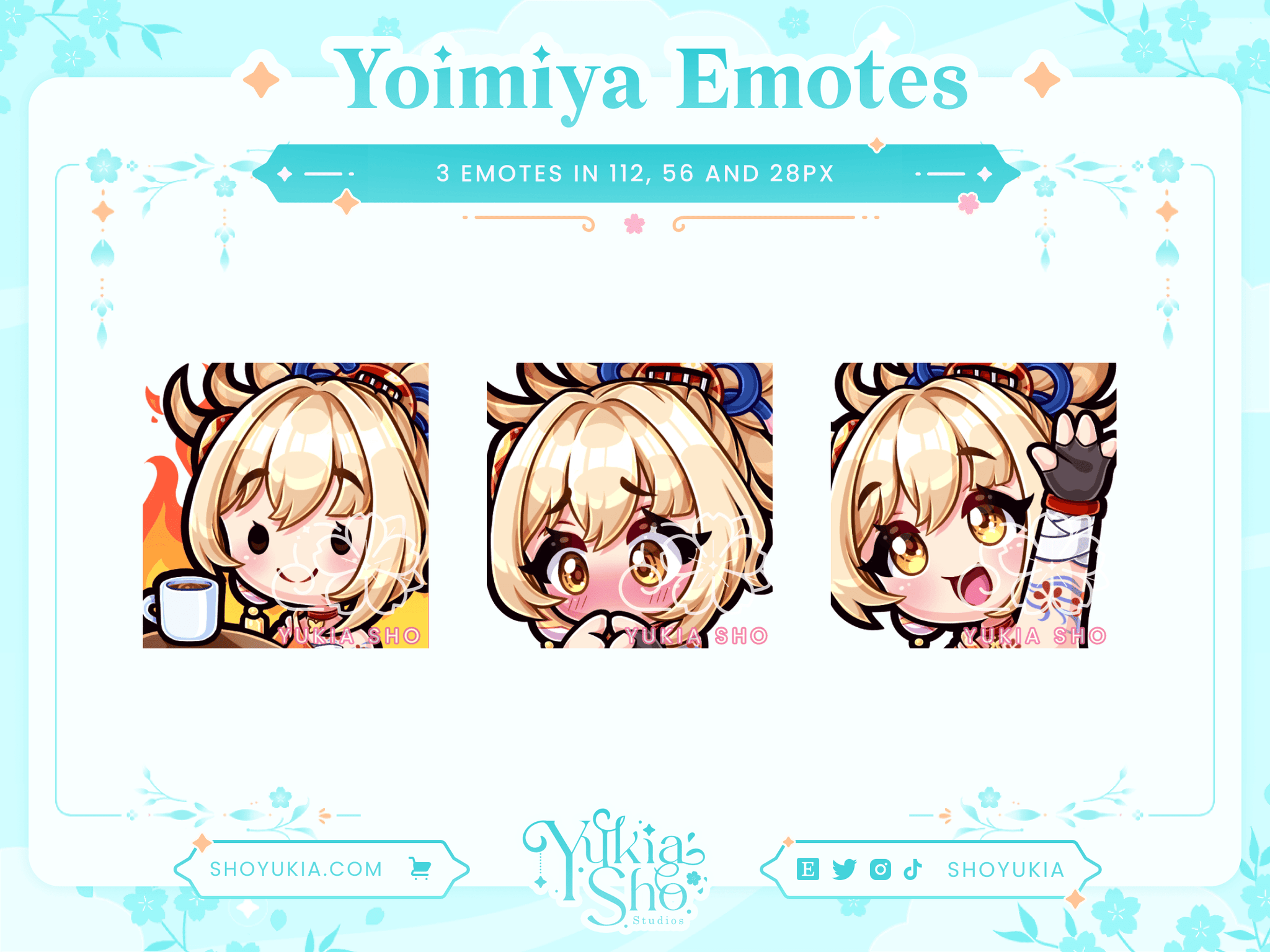 Genshin Impact Yoimiya Twitch Emotes – Yukia Sho Studios Ltd.