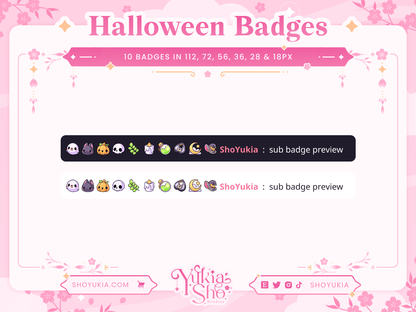 Halloween Sub Badges - Yukia Sho Studios Ltd.