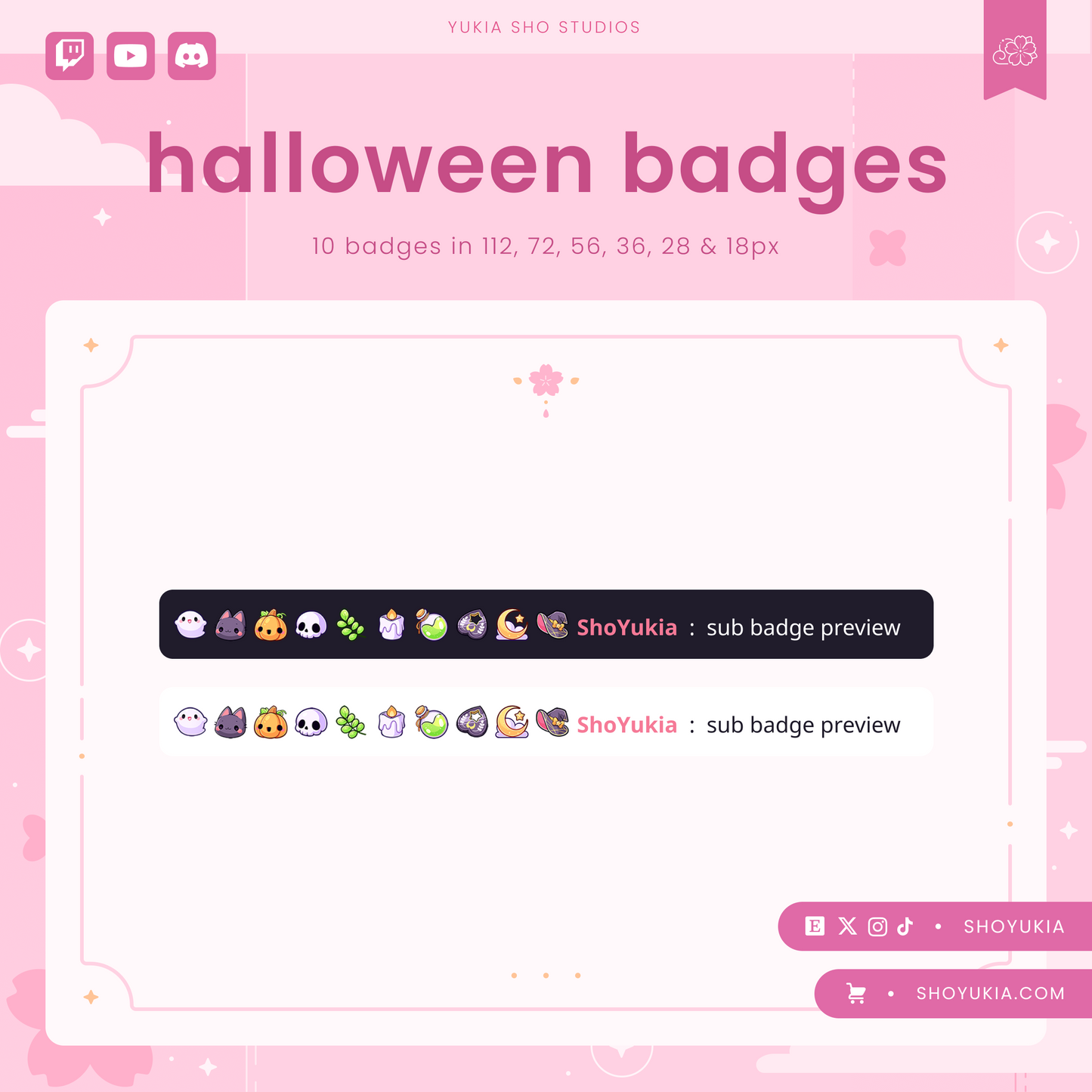Halloween Sub Badges