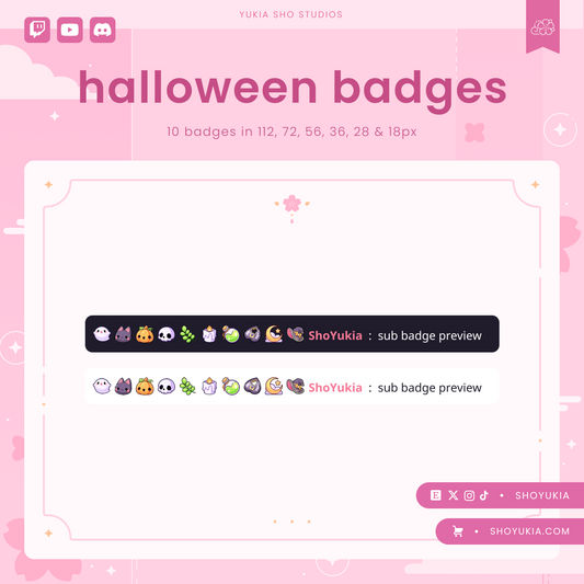 Halloween Sub Badges