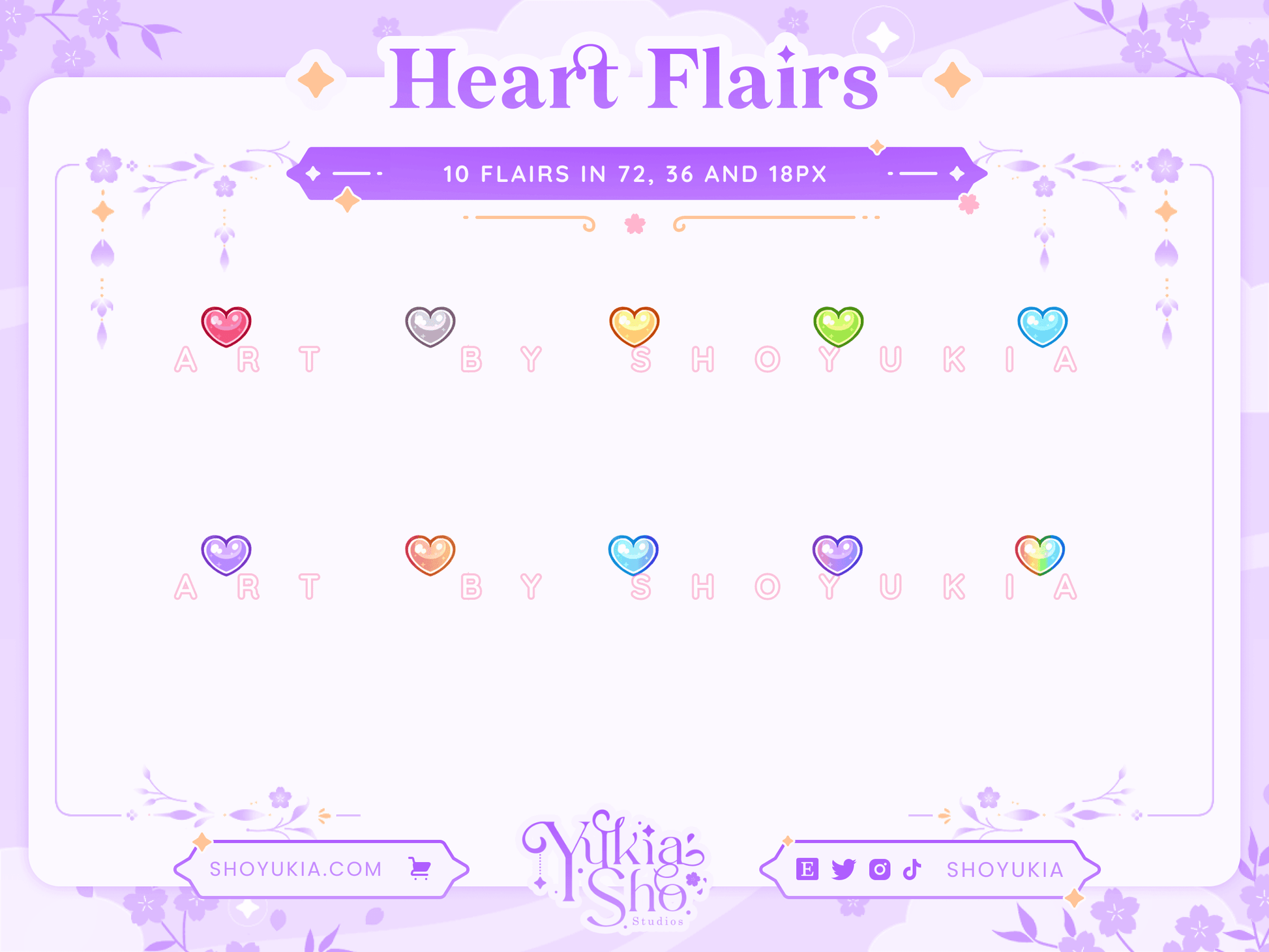 Heart Twitch Badge Flair (Center) - Yukia Sho Studios Ltd.