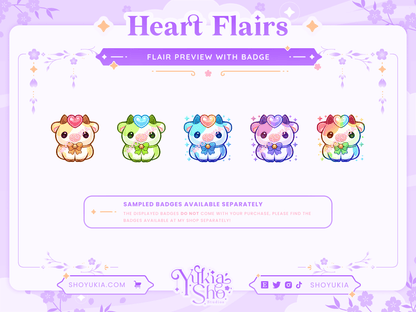 Heart Twitch Badge Flair (Center) - Yukia Sho Studios Ltd.