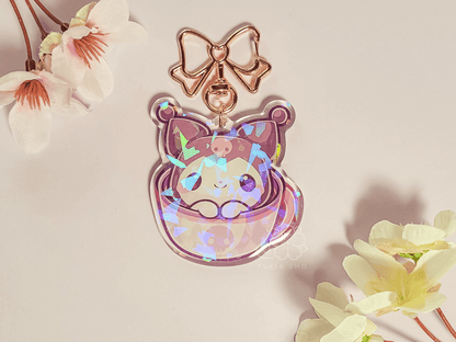 Kawaii Kuro Teacup 2.5" Acrylic Keychain Charm - Yukia Sho Studios Ltd.