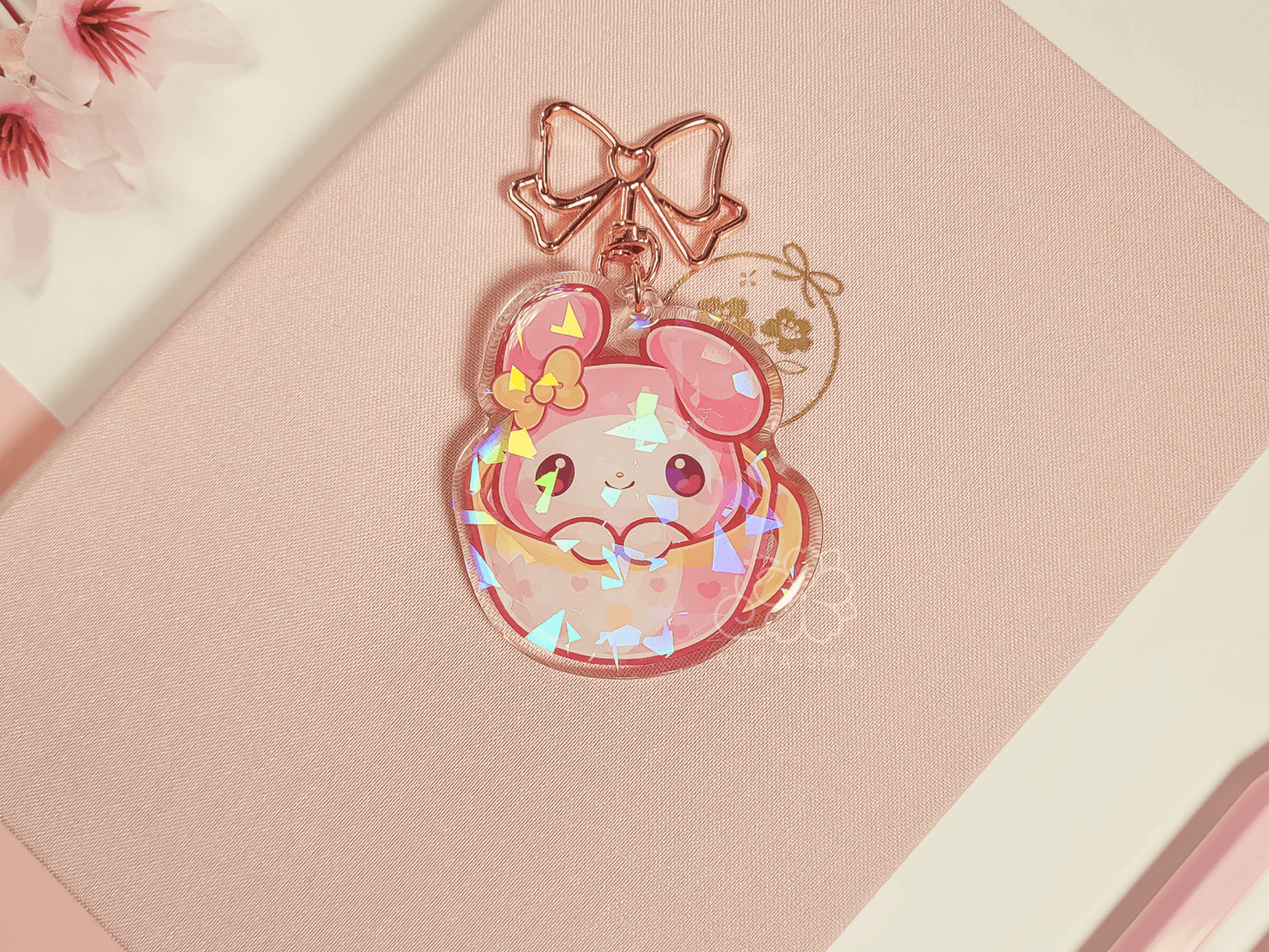 Kawaii Melo Teacup 2.5" Acrylic Keychain Charm - Yukia Sho Studios Ltd.