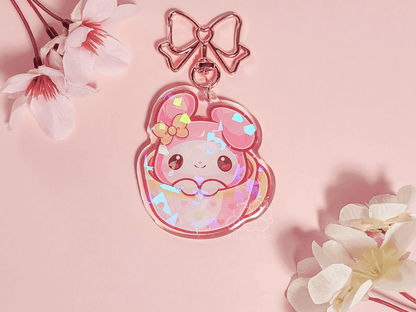 Kawaii Melo Teacup 2.5" Acrylic Keychain Charm - Yukia Sho Studios Ltd.