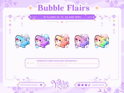 Kawaii Shark Sub Badges - Yukia Sho Studios Ltd.