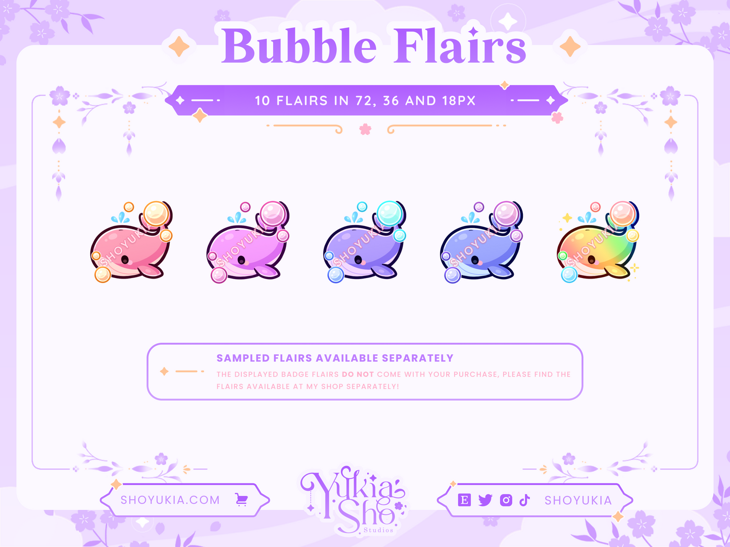 Kawaii Whale Sub Badges - Yukia Sho Studios Ltd.