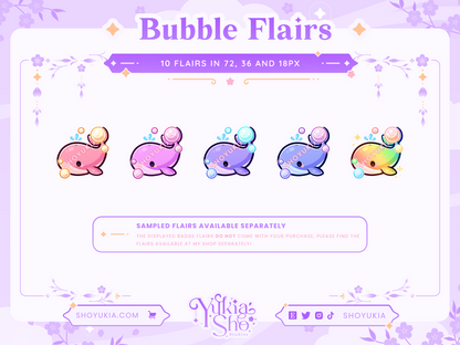 Kawaii Whale Sub Badges - Yukia Sho Studios Ltd.