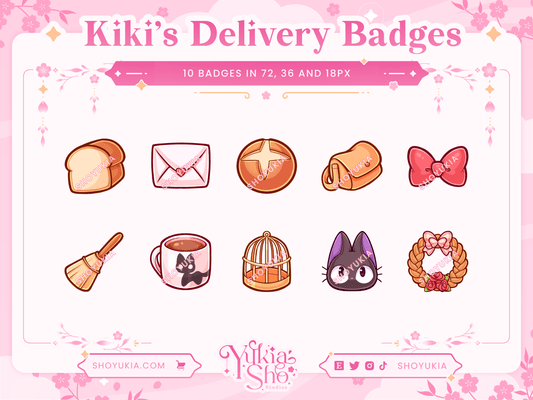 Kiki's Delivery Service Sub Badges - Yukia Sho Studios
