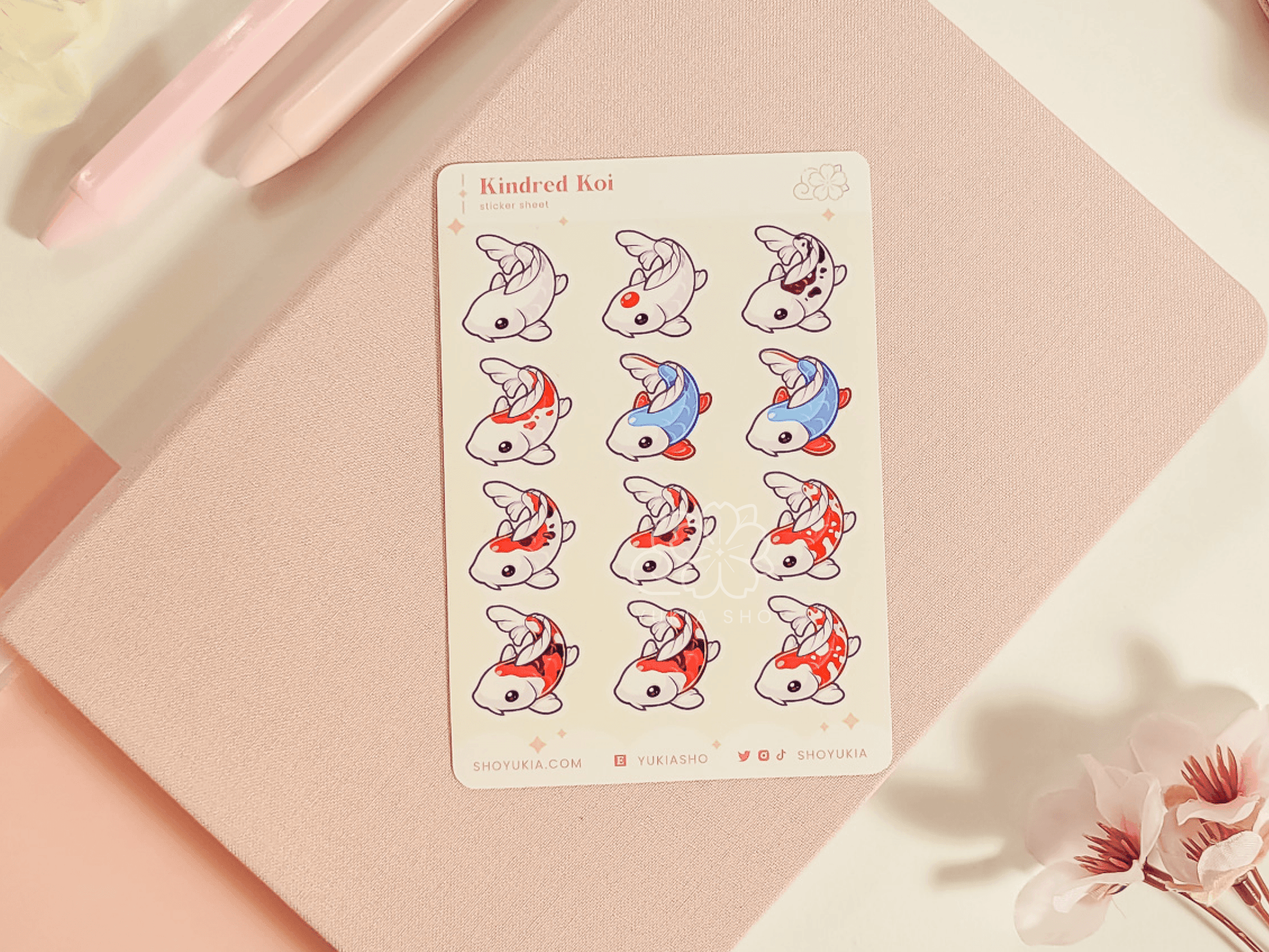 Kindred Koi Mini Sticker Sheet - Yukia Sho Studios Ltd.