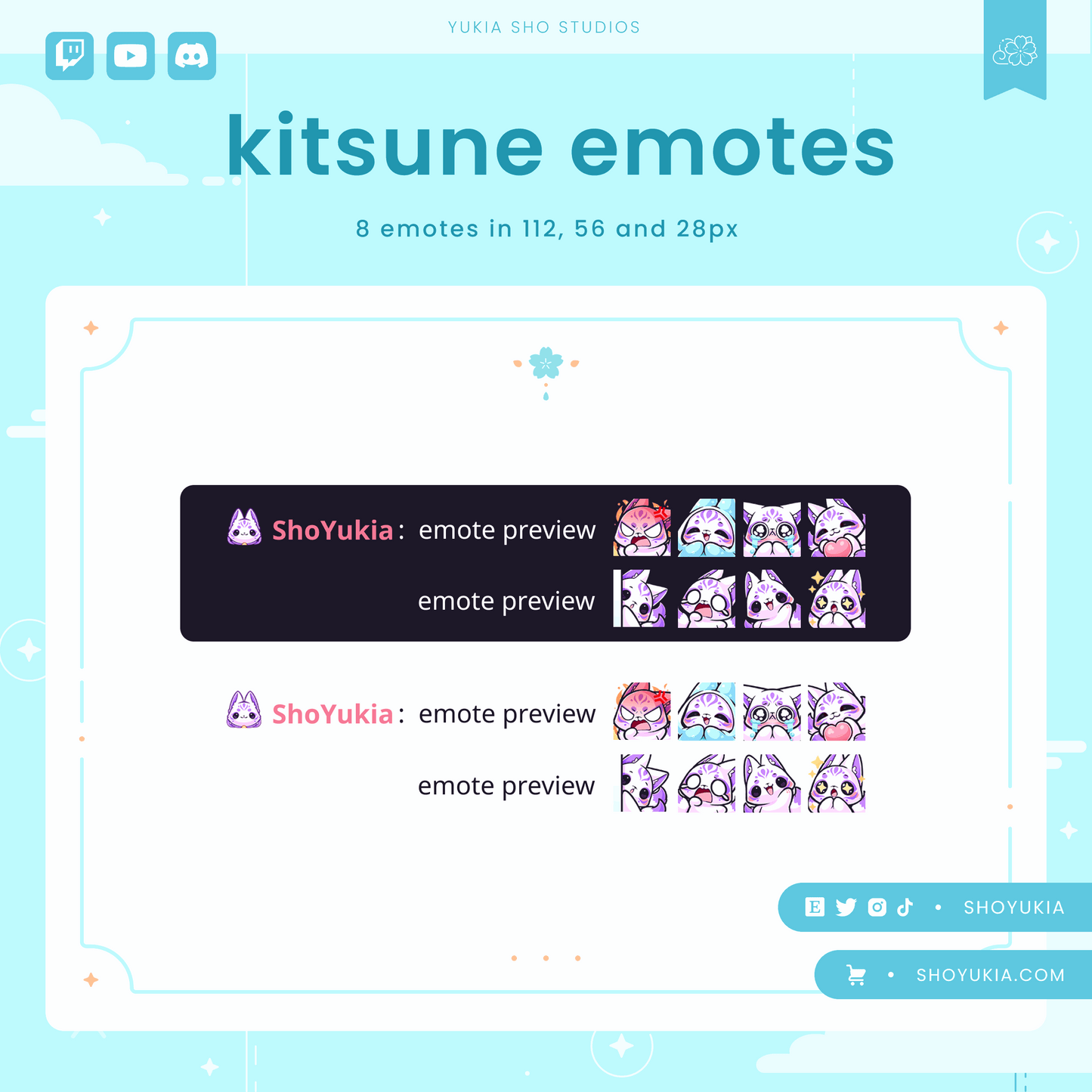 Kitsune Emotes - Yukia Sho Studios Ltd.