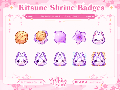 Kitsune Shrine Sub Badges - Yukia Sho Studios