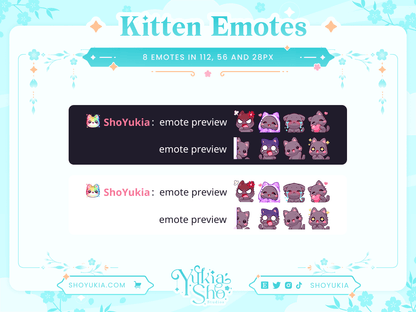 Kitten Emotes - Yukia Sho Studios