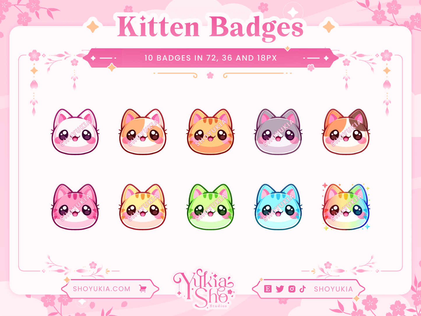 Kitten Sub Badges & Flair - Yukia Sho Studios Ltd.