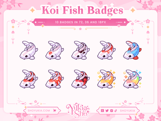 Koi Fish Sub Badges - Yukia Sho Studios