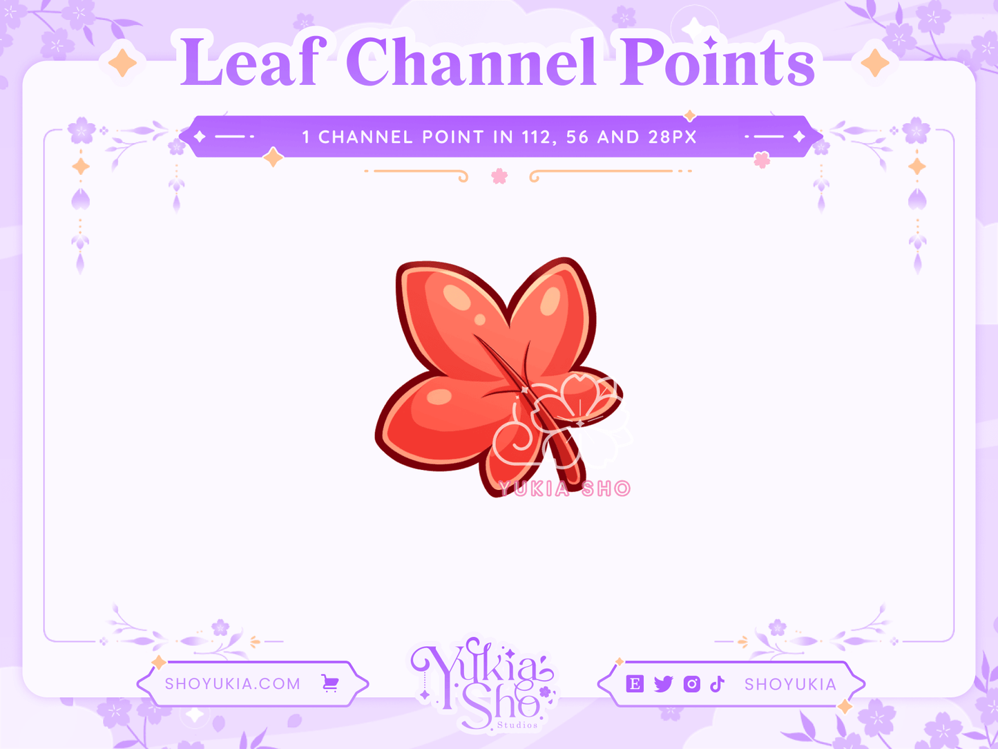 Leaf Channel Points (Red) - Yukia Sho Studios