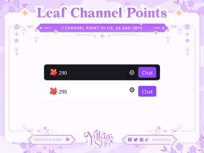 Leaf Channel Points (Red) - Yukia Sho Studios