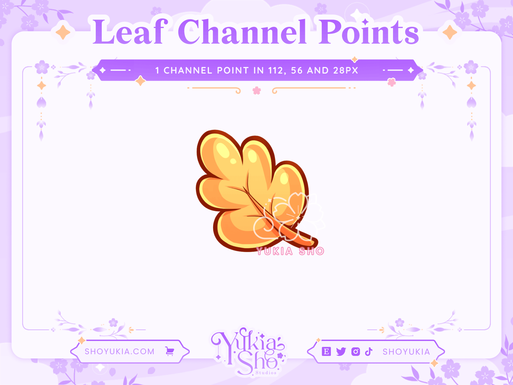 Leaf Channel Points (Yellow) - Yukia Sho Studios
