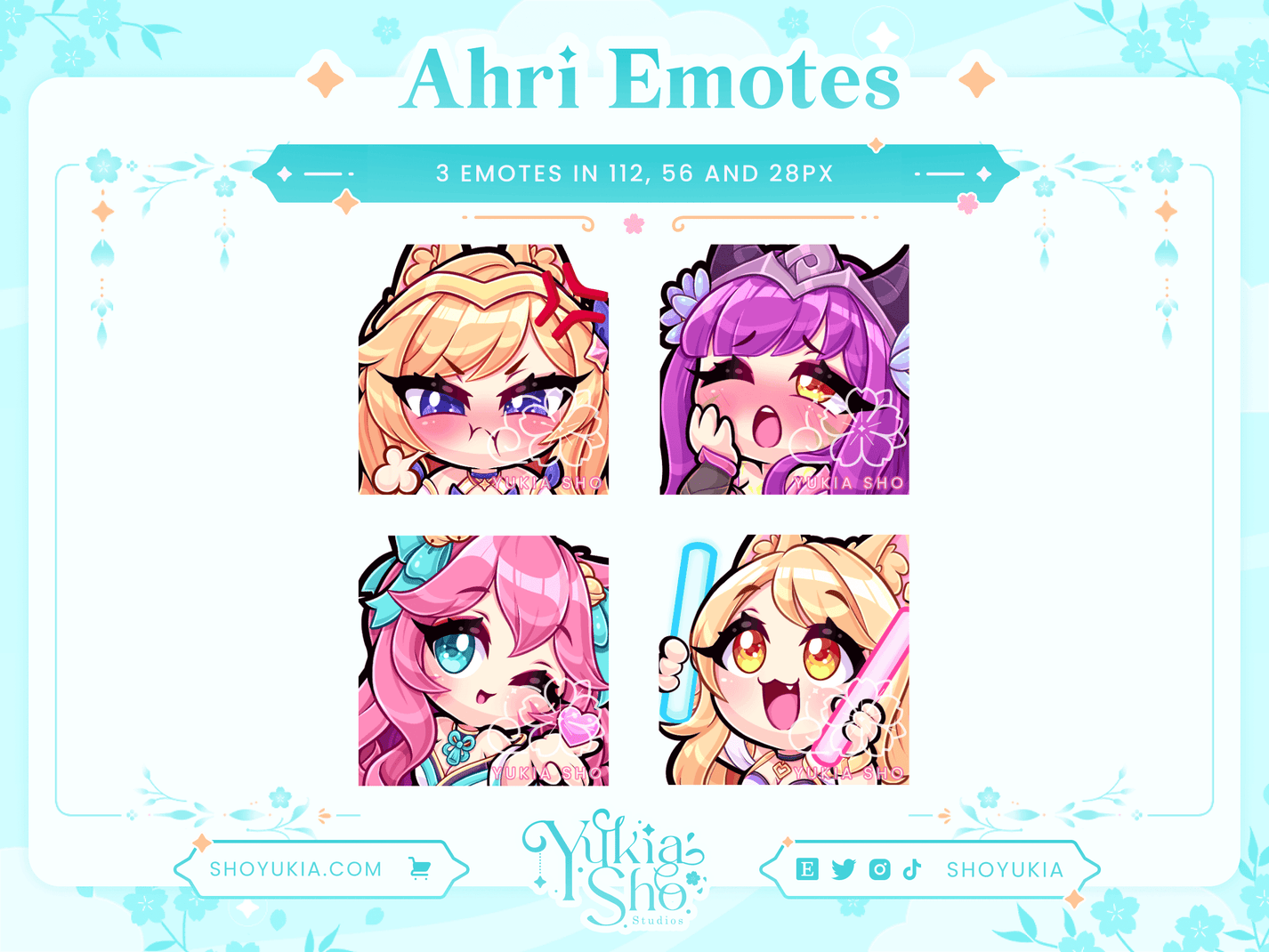 League of Legends Ahri Twitch Emotes – Yukia Sho Studios Ltd.