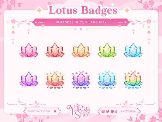League of Legends Spirit Blossom Lotus Sub Badges - Yukia Sho Studios