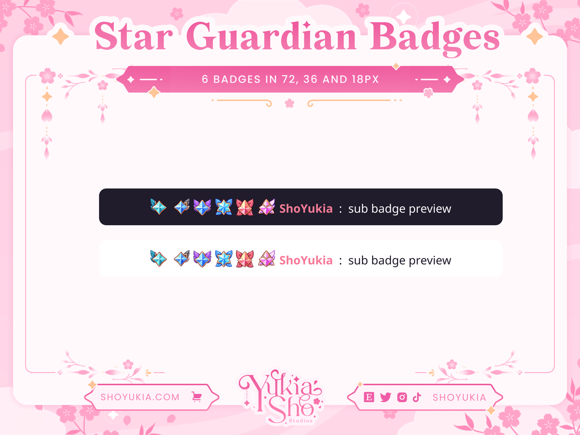 League of Legends Star Guardian (Set 4) Sub Badges - Yukia Sho Studios