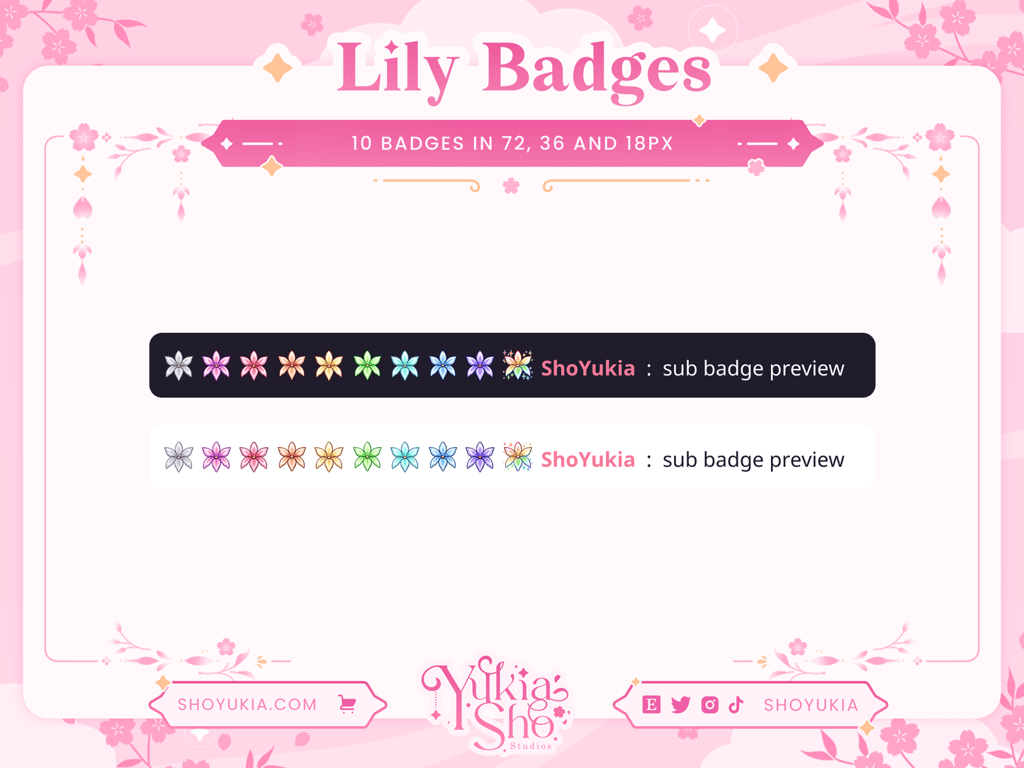 Lily Sub Badges - Yukia Sho Studios