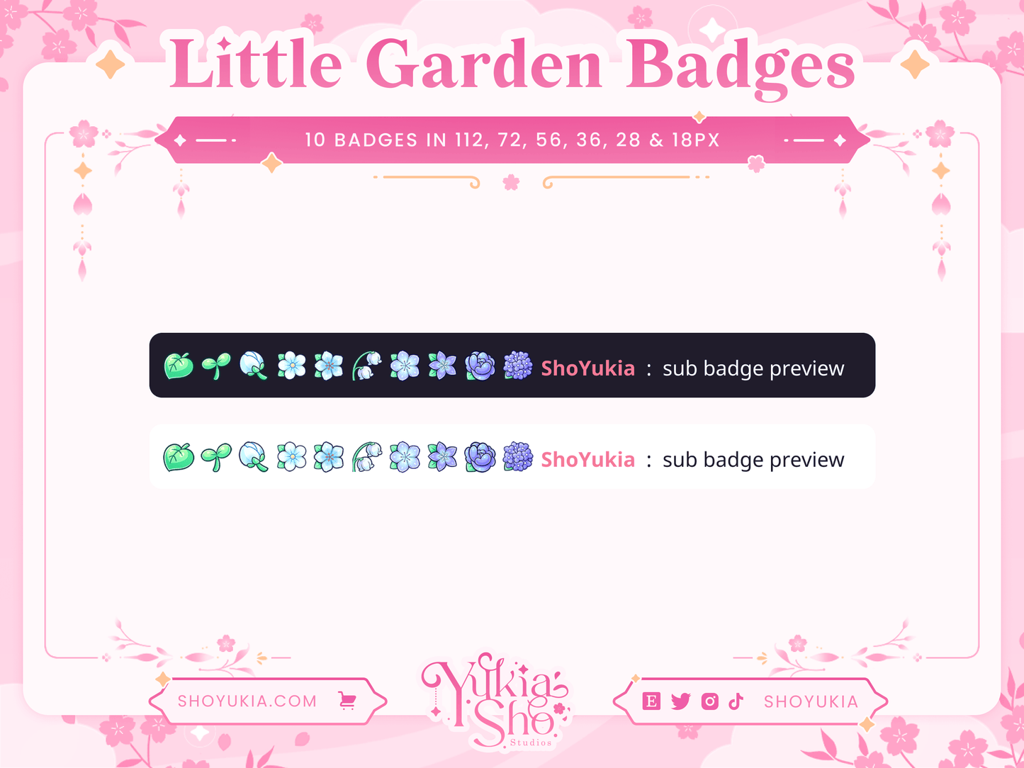 Little Garden Sub Badges - Yukia Sho Studios Ltd.