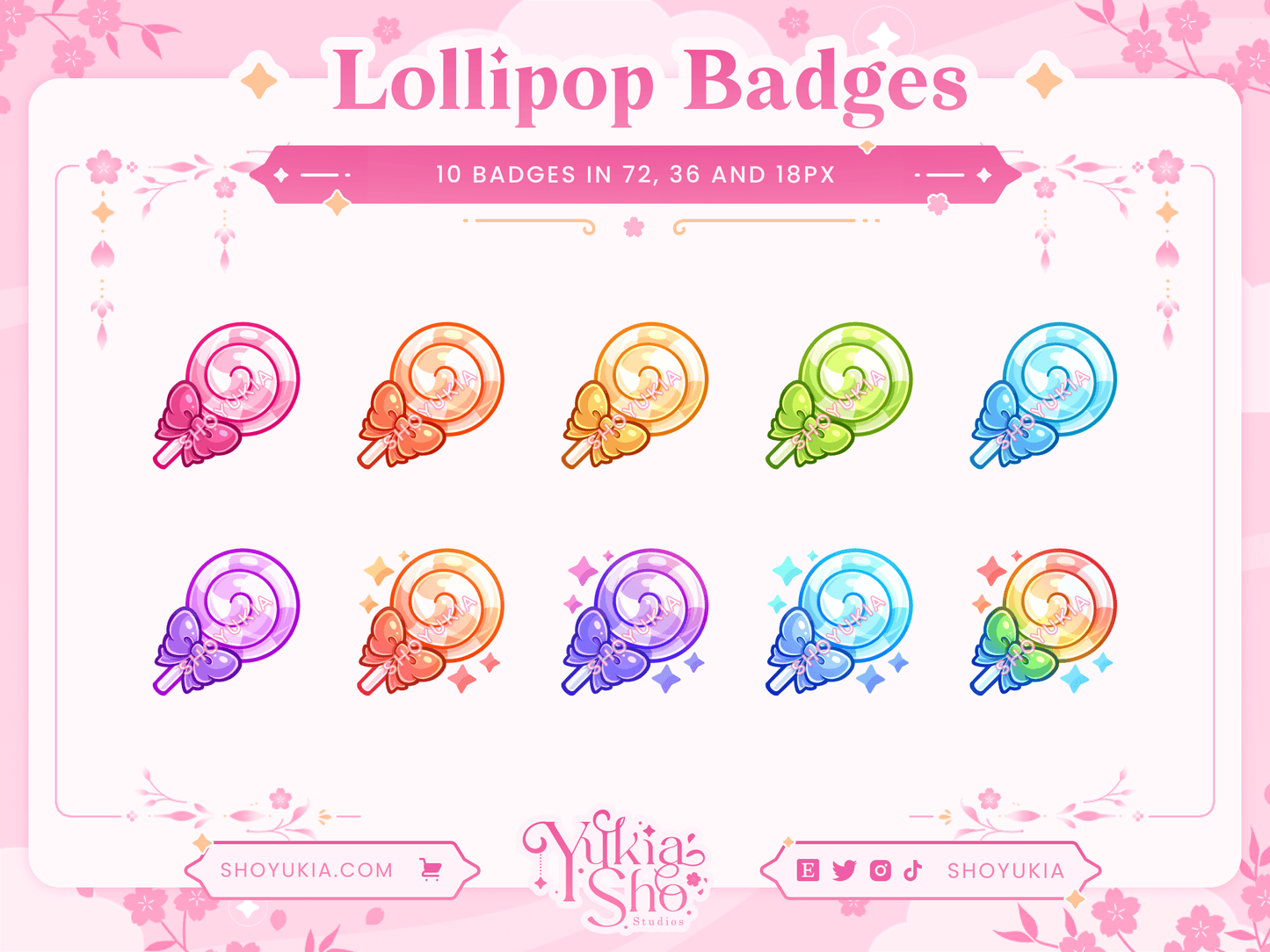 Lollipop Sub Badges - Yukia Sho Studios