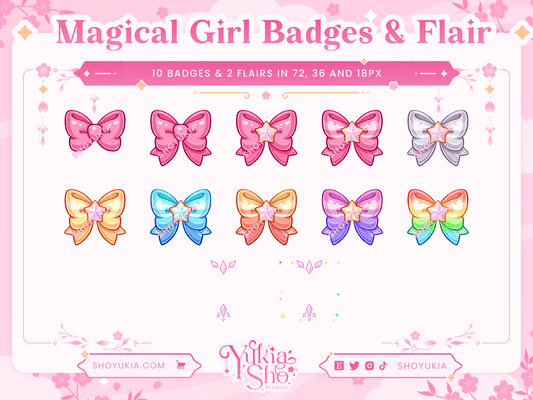 Magical Girl (Pink) Sub Badges & Flair - Yukia Sho Studios