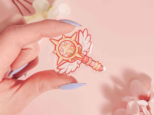 Magical Girl Sakura Dream Staff 1.5" Acrylic Pin