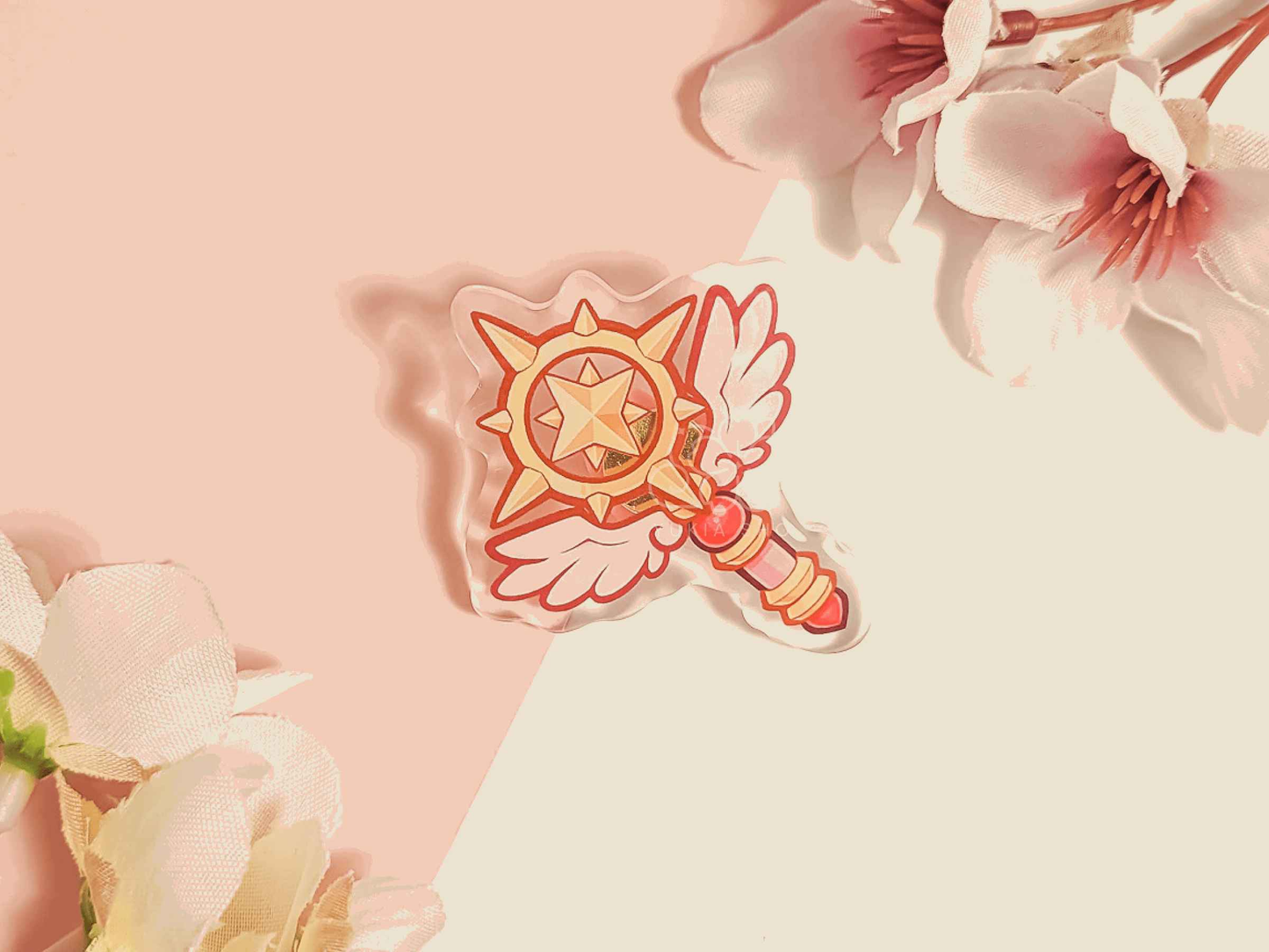 Magical Girl Sakura Dream Staff 1.5" Acrylic Pin