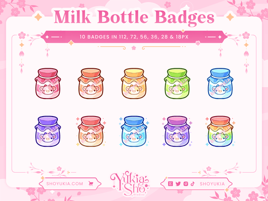 Milk Bottle Sub Badges