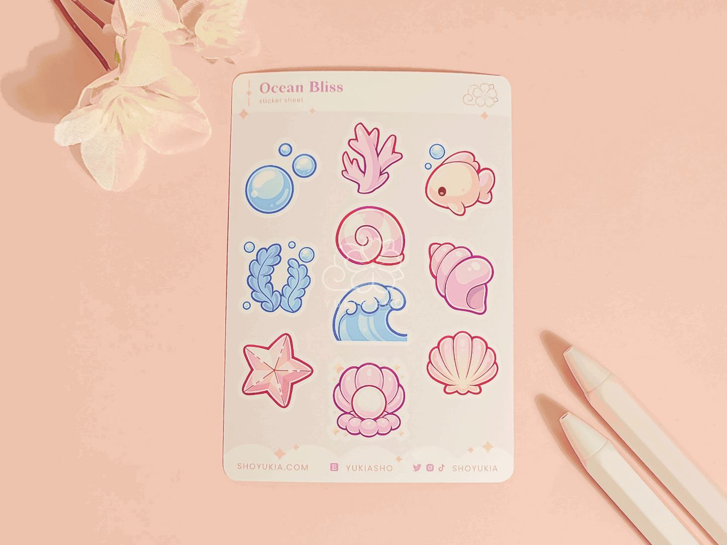 Ocean Bliss Mini Sticker Sheet - Yukia Sho Studios Ltd.