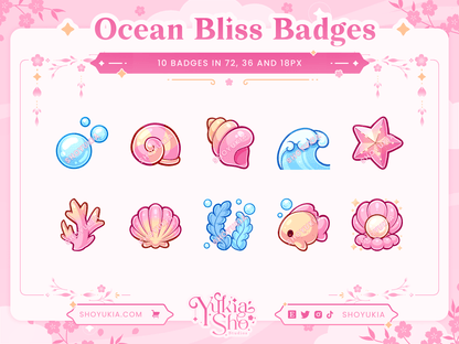 Ocean Bliss Sub Badges - Yukia Sho Studios