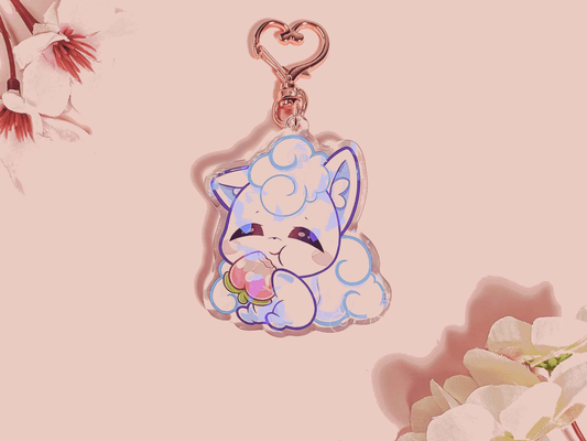 PKMN Alolan Vulpix 2.5" Acrylic Keychain Charm