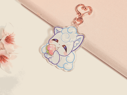 PKMN Alolan Vulpix 2.5" Acrylic Keychain Charm - Yukia Sho Studios Ltd.