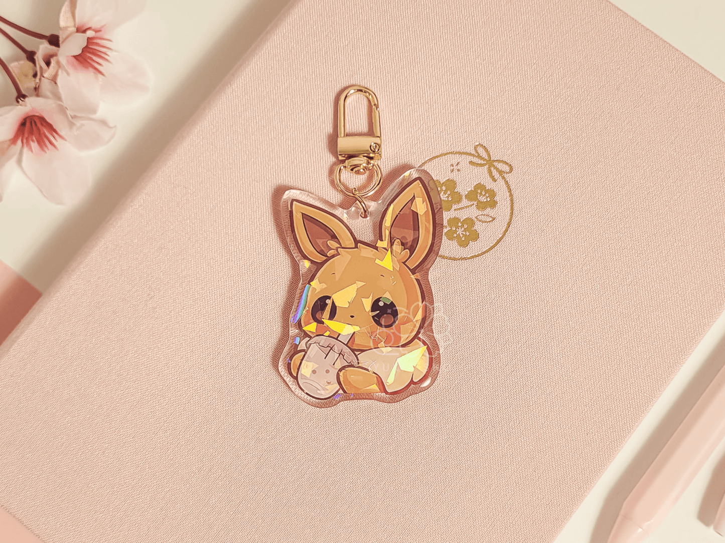 PKMN Eevie 2.5" Acrylic Keychain Charm - Yukia Sho Studios Ltd.