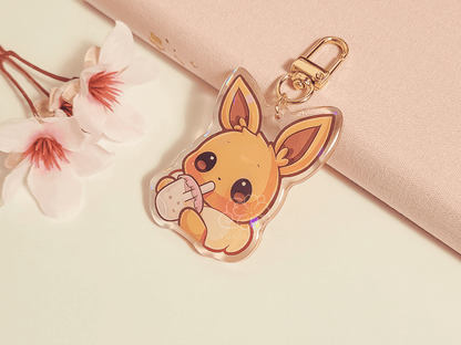 PKMN Eevie 2.5" Acrylic Keychain Charm - Yukia Sho Studios Ltd.